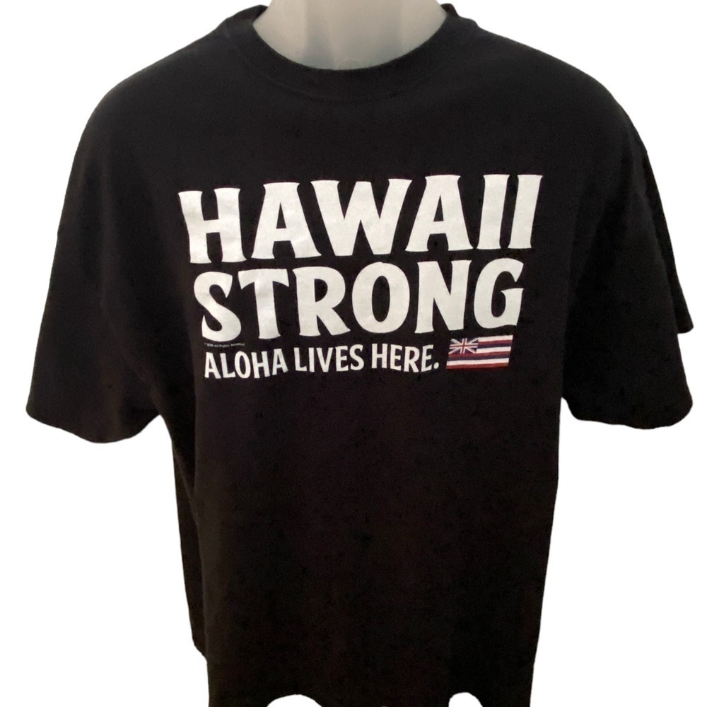 PINEAPPLE PRINTZ Hawaii Strong Aloha Lives Here Tee Shirt Men XL